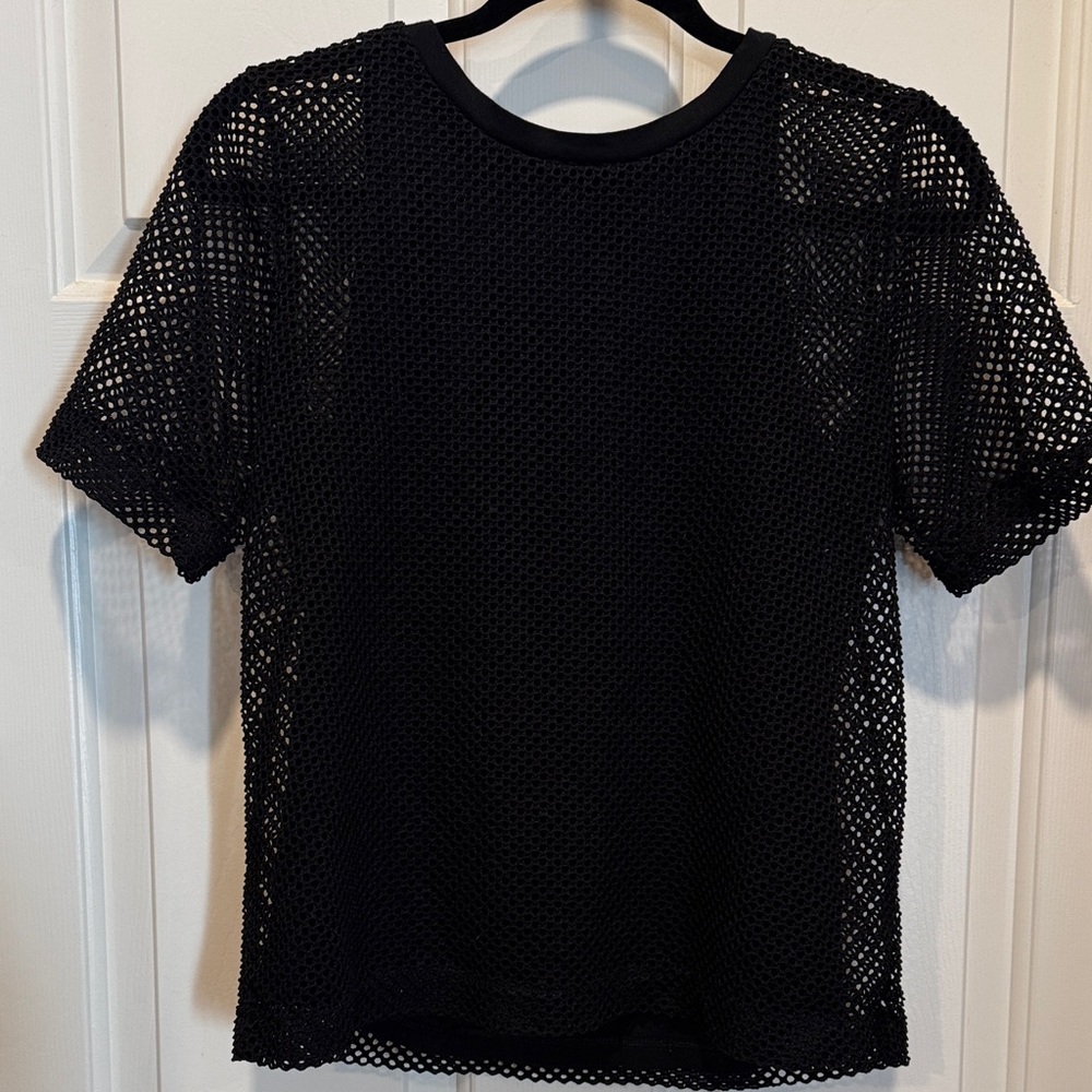 Banana Republic Black Mesh Women Top